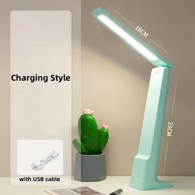 Elegante, dimmbare LED Tischlampe mit Akku, Touch & 3 Lichtfarben; ideal als Nachttisch-Beleuchtung.