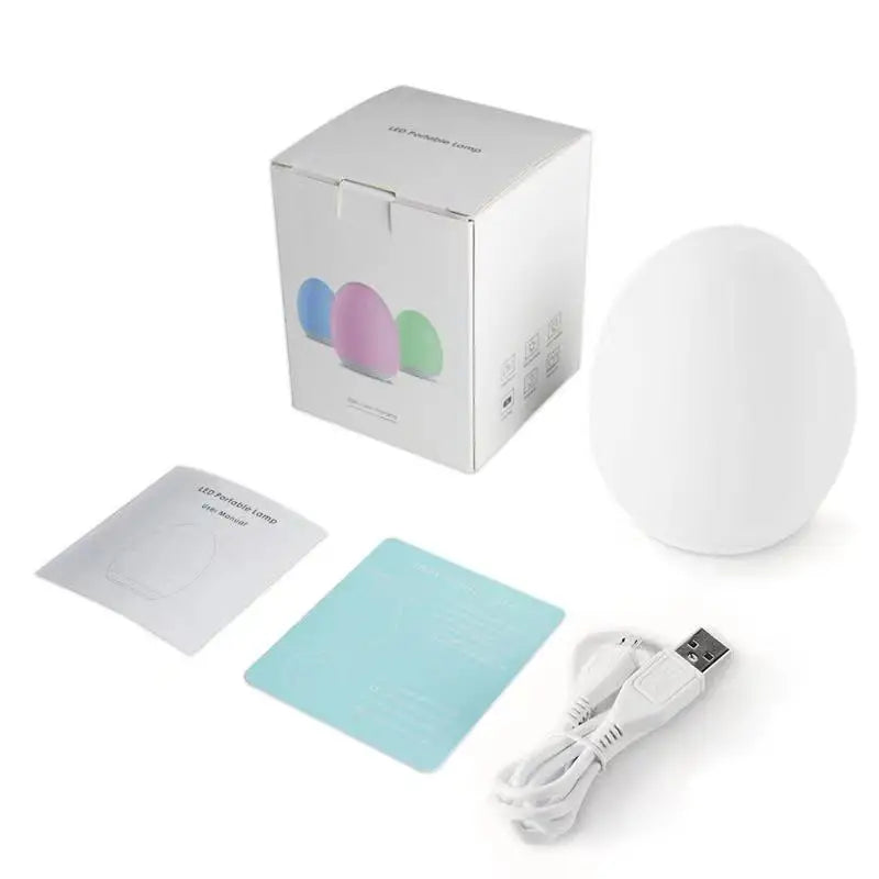 Weiches Silikon Baby Nachtlicht, dimmbar, mit warmweißem und farbigem RGB LED für beruhigende Atmosphäre.