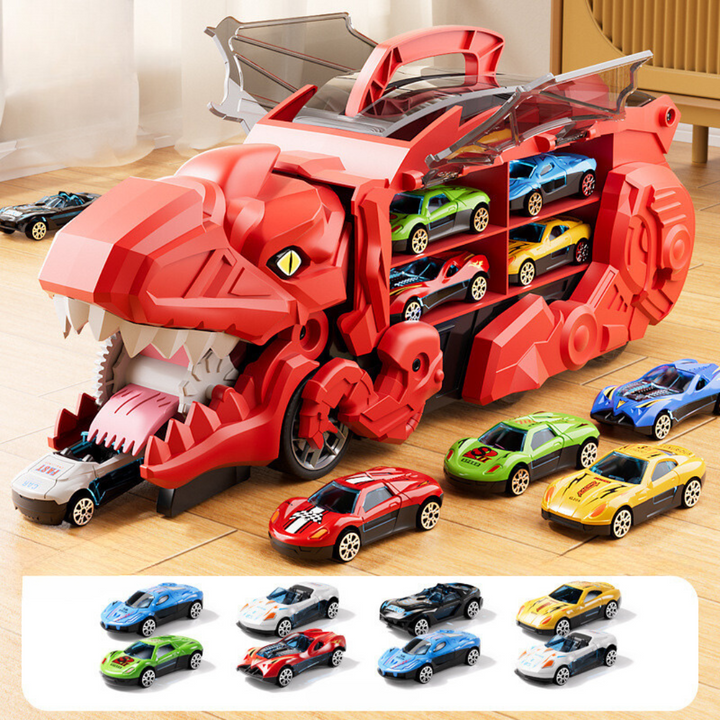 Innovativer Dinosaurier Spielzeug Truck, Auto & Dino in einem, perfektes Geschenk für Kinder