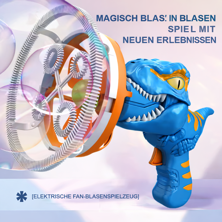 Perfektes Geschenk: automatische Dinosaurier Seifenblasenmaschine für Kinder, endloser Spielspaß im Sommer.
