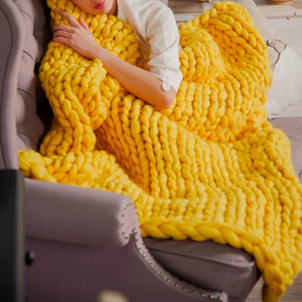 Chunky Wollgarn für kreative DIY Projekte, gestalten Sie individuelle Kuscheldecken und Accessoires.