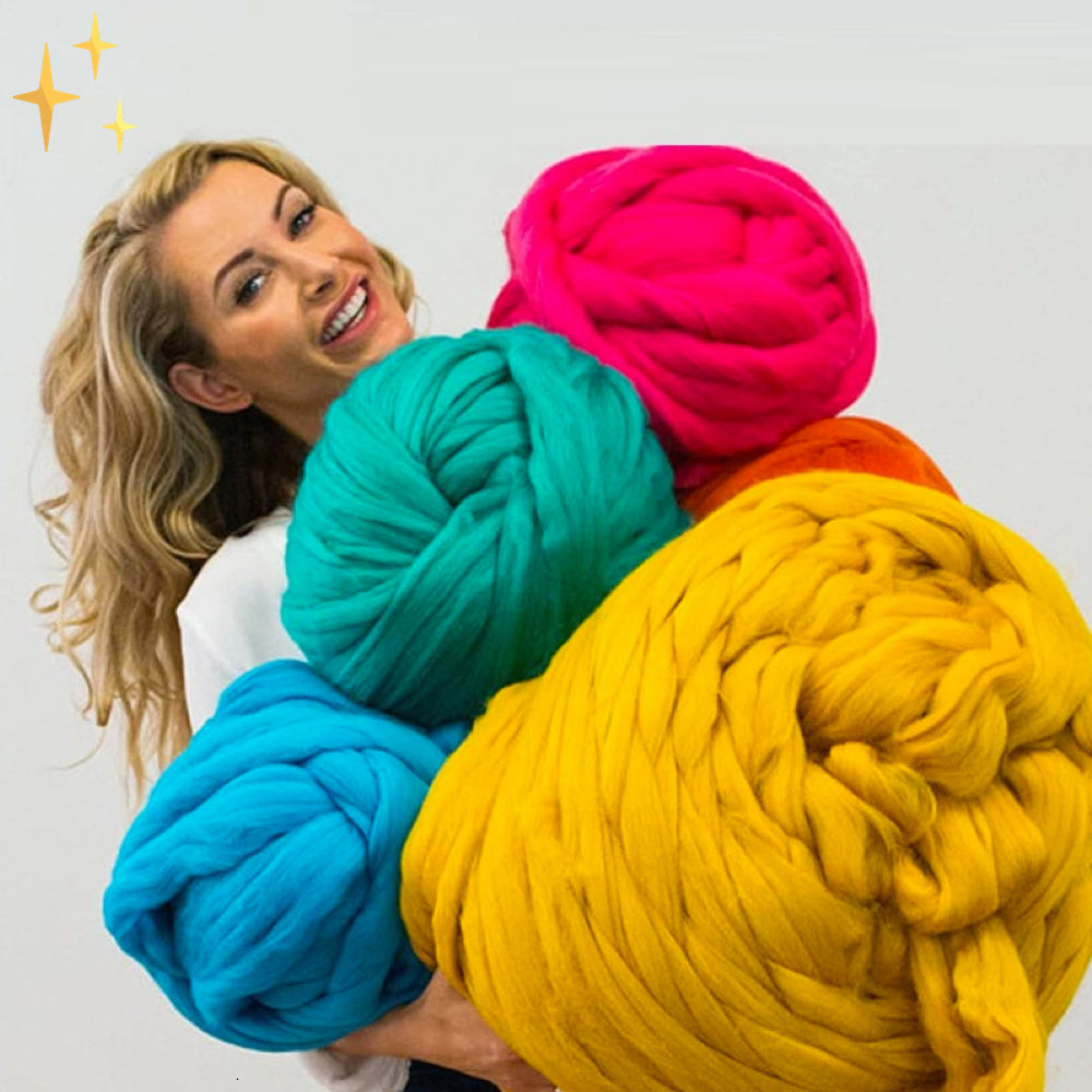 Premium Chunky Wollgarn für einfaches Handstricken, schafft weiche und gemütliche Heimtextilien.