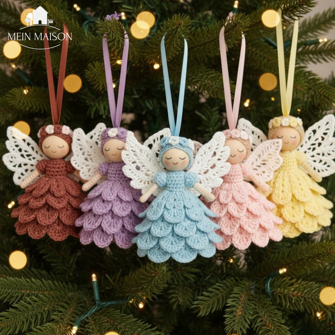 DIY Häkel-Engel Bastelset: Komplettes Set zum Selberhäkeln eines süßen Schutzengels. Ideal für Anfänger.