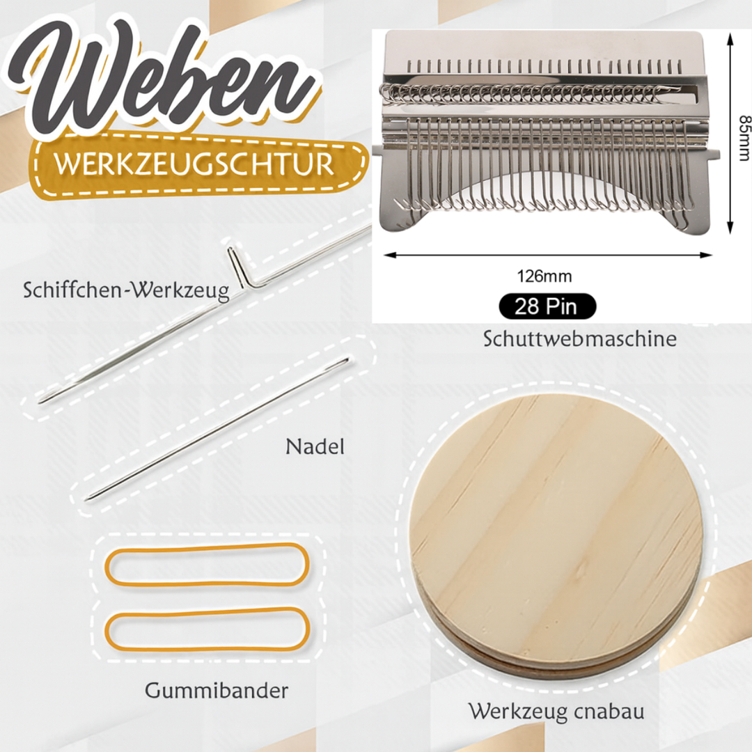 Hochwertiges Reparatur-Webwerkzeug für Textilien; einfaches Stopfen und kreatives Flicken von Kleidung.