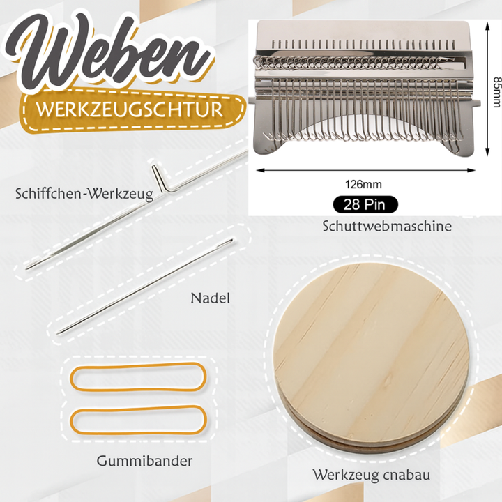 Hochwertiges Reparatur-Webwerkzeug für Textilien; einfaches Stopfen und kreatives Flicken von Kleidung.