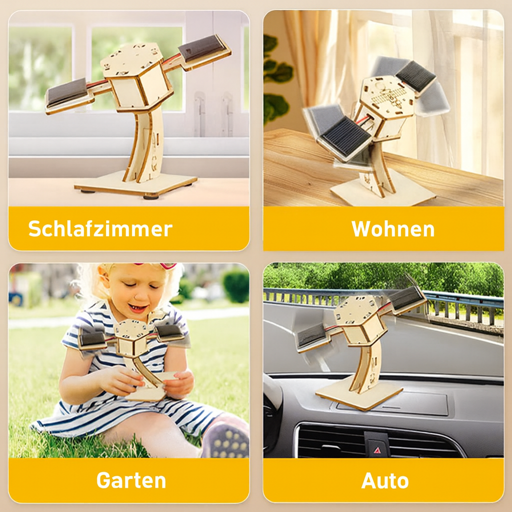 Umweltfreundlicher Holzbausatz: DIY Satellitenmodell als Kreativset & Experimentier-Set für alle Altersgruppen.