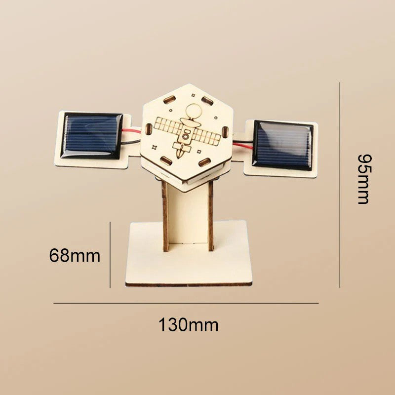 Originelles Geschenk für Kinder: DIY Satelliten Bausatz aus Holz, ein Bildungsmodell für MINT-Begeisterte.