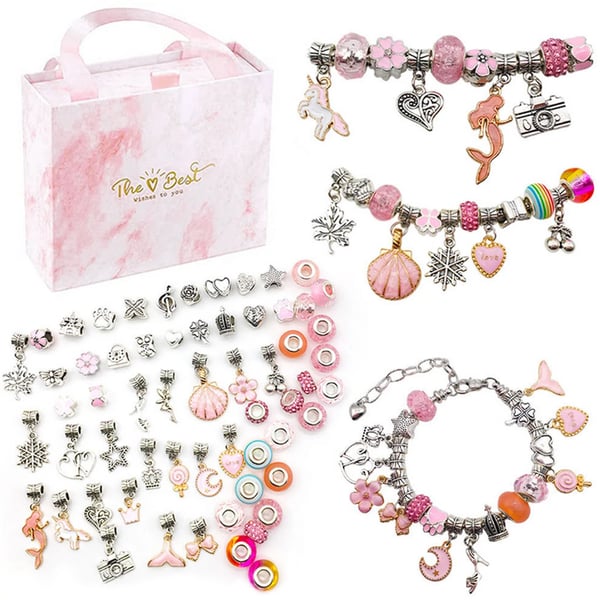 Buntes DIY Schmuckset für Kinder: Fördert Kreativität beim Armbänder selber machen.