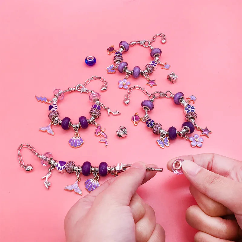 Mädchenschmuck Bastelset: Entdecke die Freude am Armbänder selber gestalten mit diesem Kreativset.