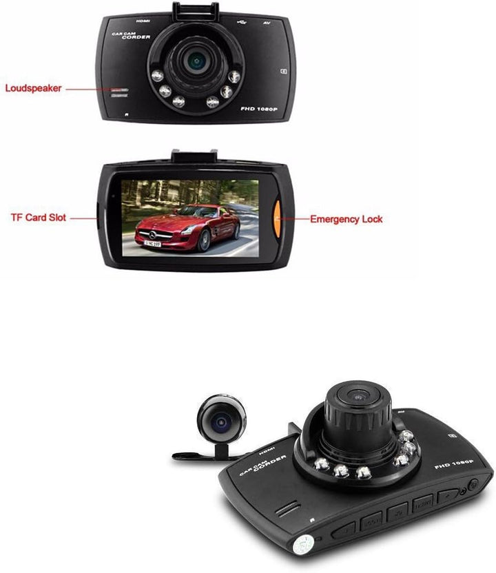 Fahrzeugkamera G30, Full HD 1080P, G-Sensor & Nachtsicht für sichere Fahrten & Beweissicherung.