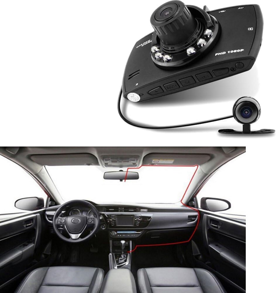 2.7" LCD Doppellinsen Auto Dashcam G30 zeigt klare Full HD 1080P Videos für Fahrtenrekorder.