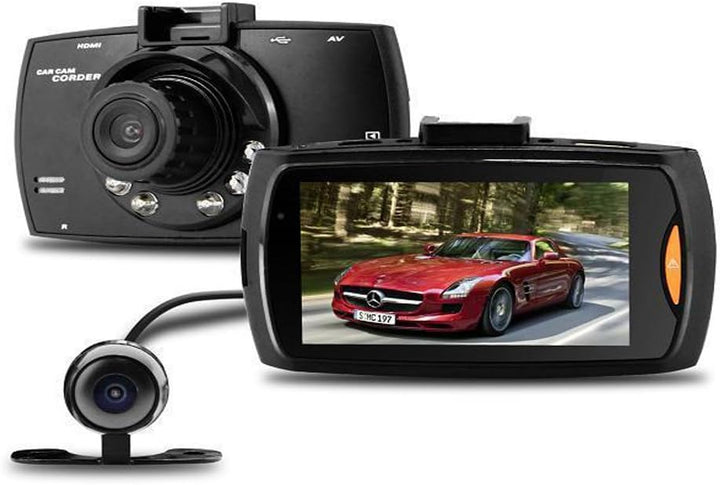 Hochauflösende Doppellinsen Dashcam G30, Full HD 1080P mit Weitwinkel & G-Sensor für Sicherheit.