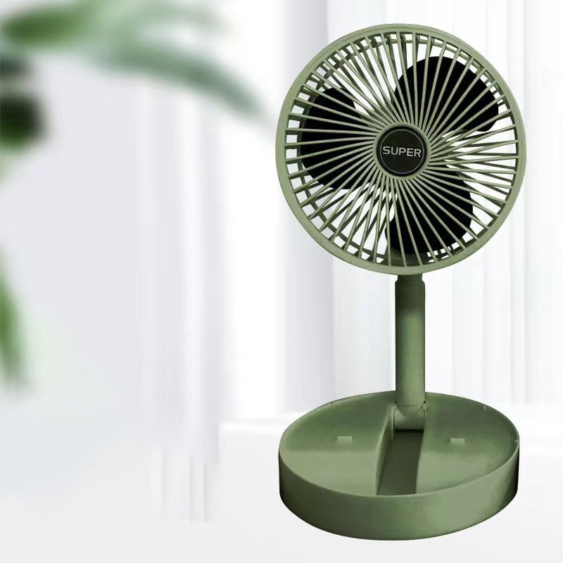 Faltbarer USB-Ventilator (grün) & USB-Ventilator (weiß) im Doppelpack für vielseitige Sommerkühlung.