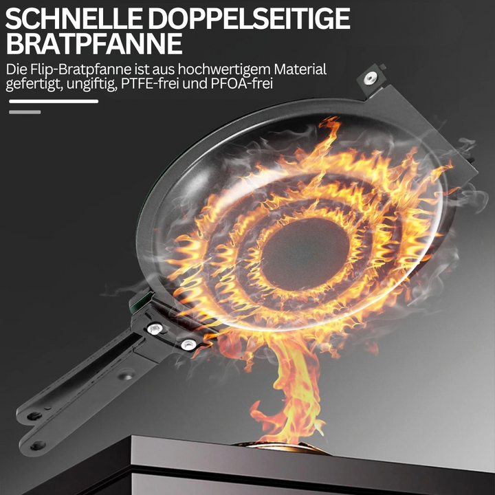 Ergonomische Griffe der doppelseitigen Antihaftpfanne aus Edelstahl; langlebiges Kochgeschirr für Pfannkuchen.