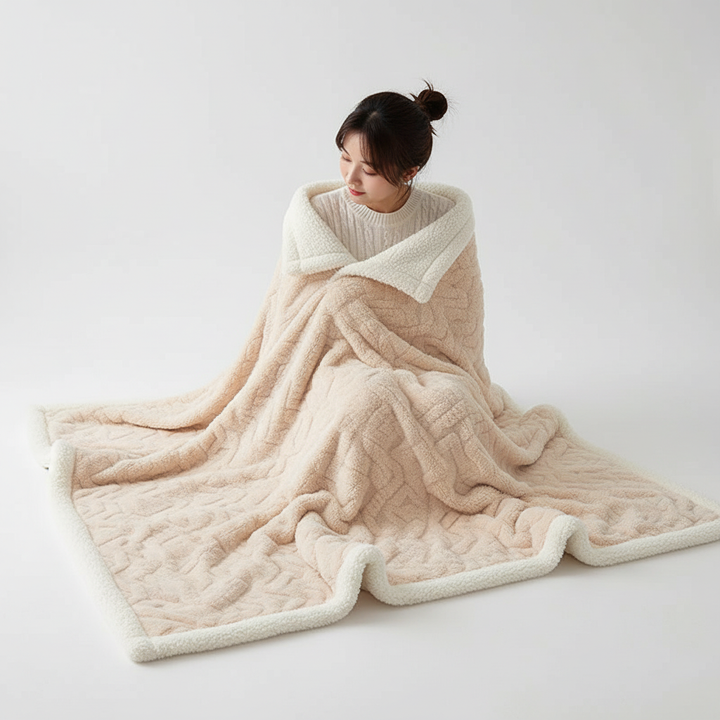 Vielseitige Decke doppelseitig: Schlafdecke, Wohndecke oder Kuscheldecke. Warm & gemütlich.
