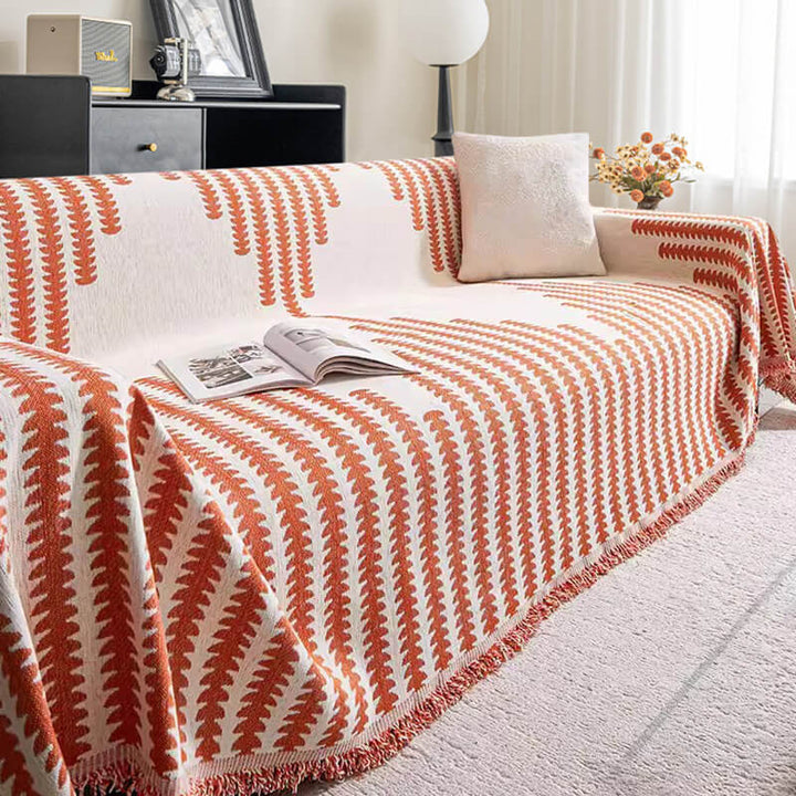 Doppelseitiger Chenille Sofabezug in Grau, kratzfest & ganzjährig. Idealer Schutz für Ihr Wohnzimmer-Sofa.