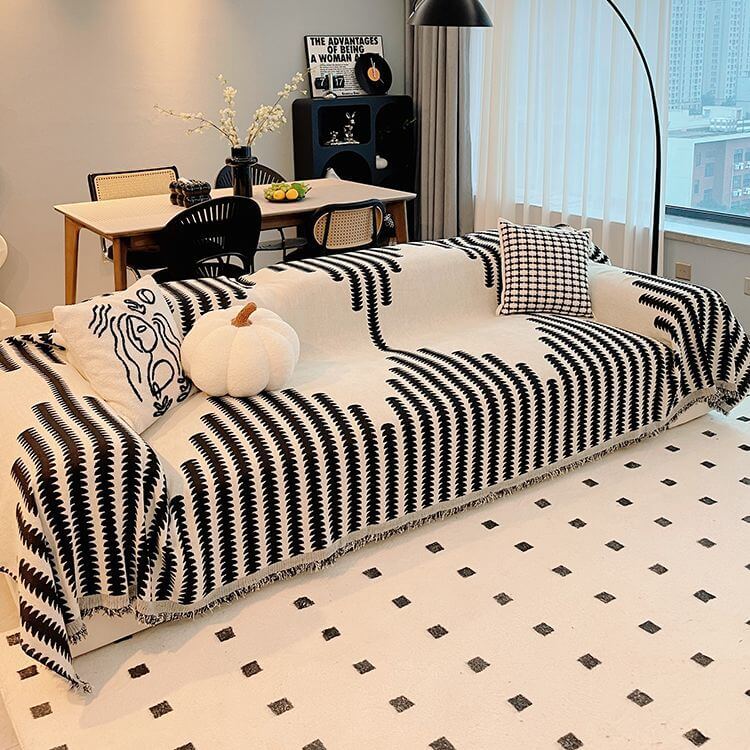 Eleganter, doppelseitiger Chenille Möbelbezug. Ganzjähriger Kratzschutz für Ihr Sofa, leicht waschbar.