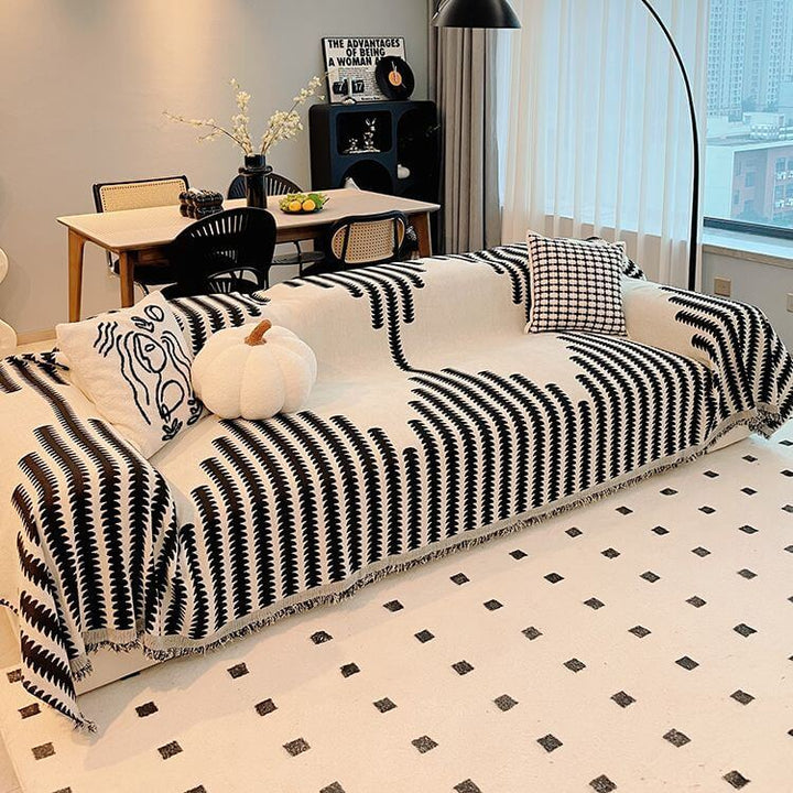 Eleganter, doppelseitiger Chenille Möbelbezug. Ganzjähriger Kratzschutz für Ihr Sofa, leicht waschbar.