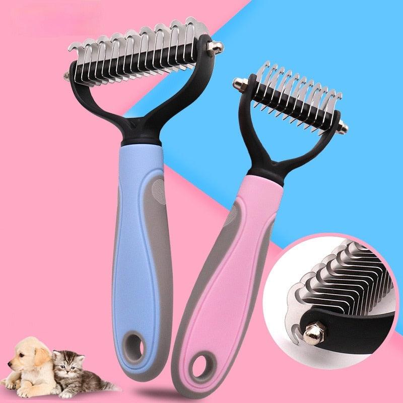 SmoothGroom: Doppelseitiger Entfilzungskamm für Langhaar- & Kurzhaar-Hunde & -Katzen; effektiver Knotenentferner.