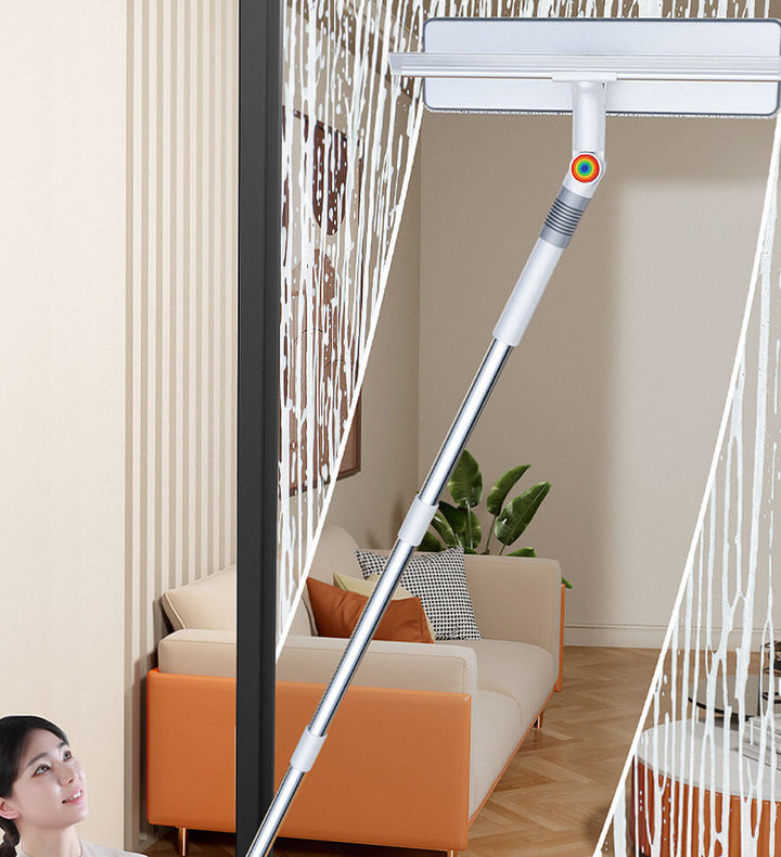 Doppelseitiger Fensterwischer für streifenfreie Glasreinigung; ideal für schnelle, mühelose Reinigung.