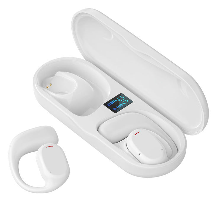 Drahtlose AirBeat Flex Ohrhörer mit offenem Design für Musik & Freisprechen.