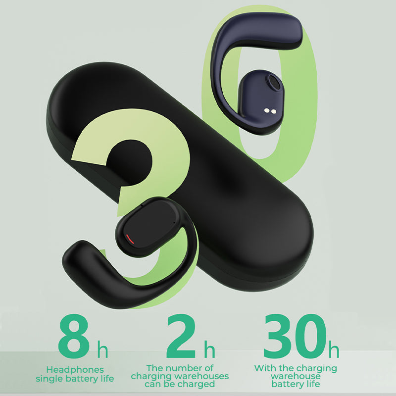 Leichte & komfortable AirBeat Flex Bluetooth Ohrhörer, offenes Design, für Sport & Freisprechen.