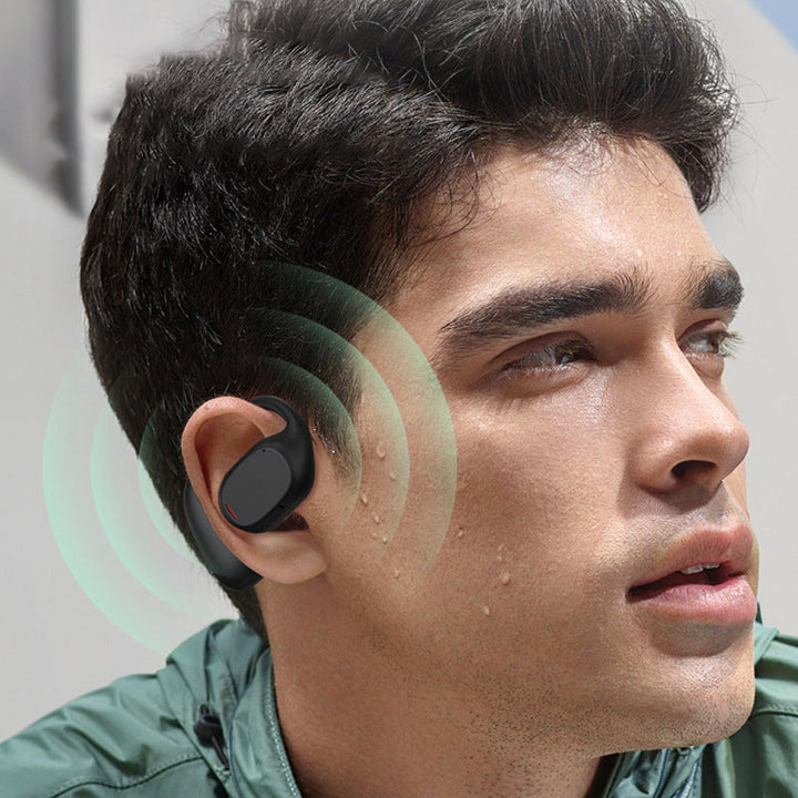 AirBeat Flex offene Ohrhörer in Weiß, leicht und komfortabel, für Sport und Musik.