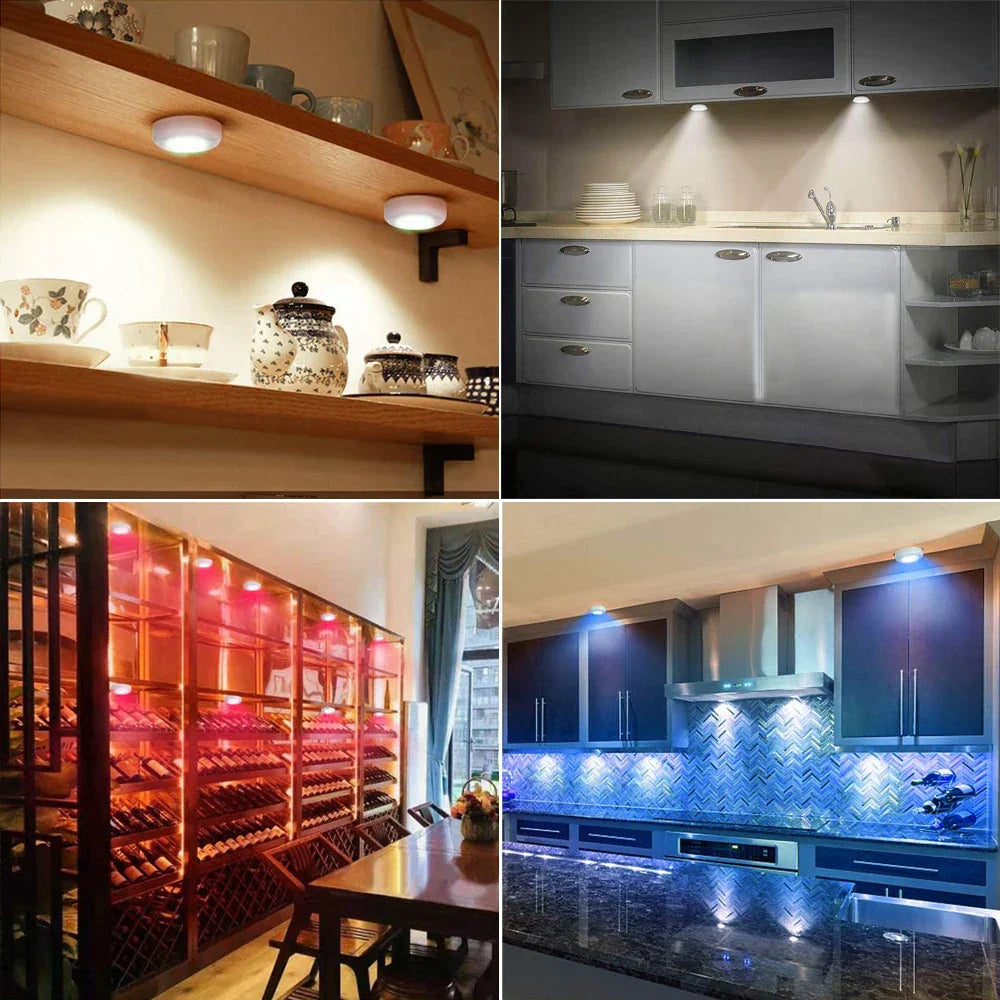 Smarte RGB LED Beleuchtung für die Küche, kabellos, batteriebetrieben & per Fernbedienung steuerbar.