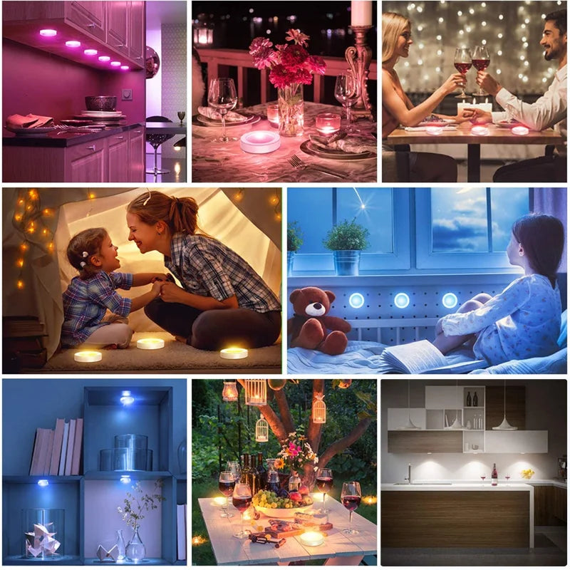 Stimmiges Ambiente durch RGB LED Unterbauleuchte mit dynamischem Farbwechsel, ideal für jede Ecke.