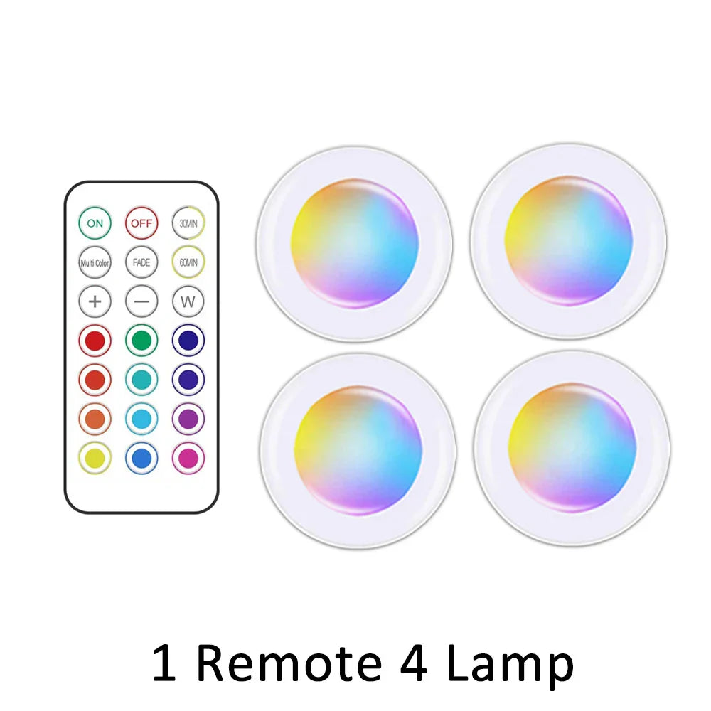 Einfach zu installierende RGB LED Unterbauleuchte, kabellos & flexibel für Möbelbeleuchtung.