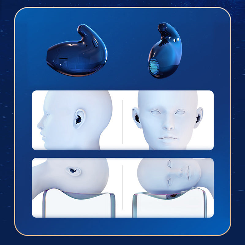 Ergonomische Schlafkopfhörer in Detailansicht. Weiches, atmungsaktives Material für langanhaltenden Komfort.