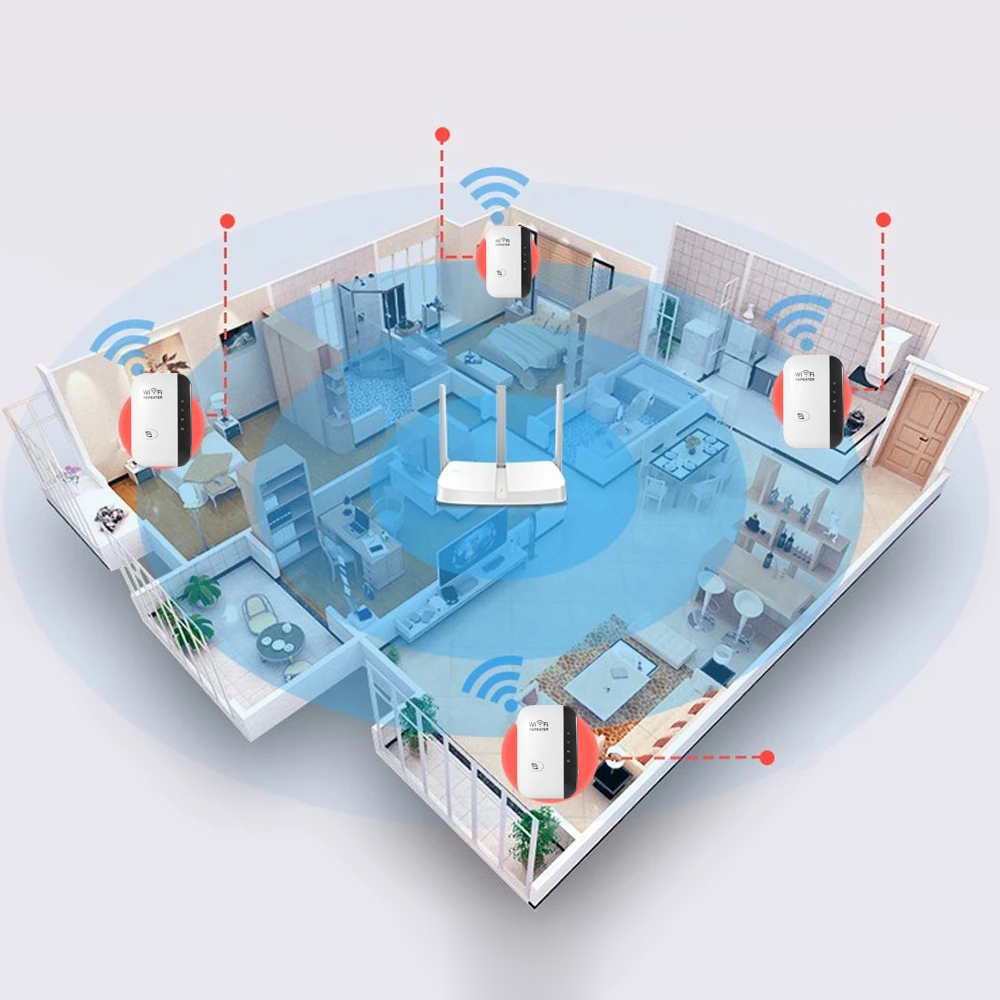 Schneller NetBlaze WiFi-Signalverstärker für stabiles Heimnetzwerk. Optimale Konnektivität für alle Geräte.