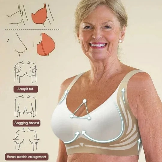 Leichter Nylon Push-up BH für Damen, drahtlos. Atmungsaktiver 3er-Pack Komfort BH für Alltag & Hebung.