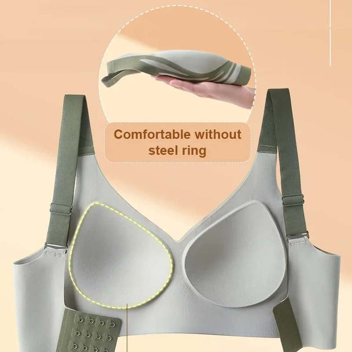 Alltagstauglicher Damen Komfort BH, drahtlos & bügellos. 3er-Pack Push-up Unterwäsche für Hebung.
