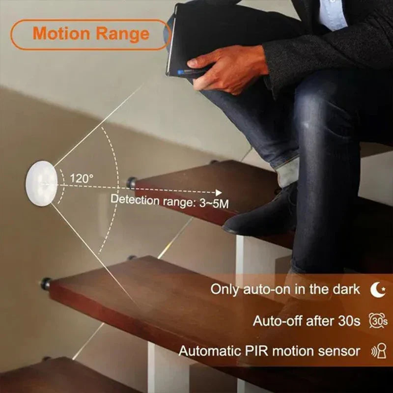 Magnetisches LED Schranklicht mit Bewegungsmelder. Kabelloses Sensorlicht für Küche & Flur, einfach anbringen.