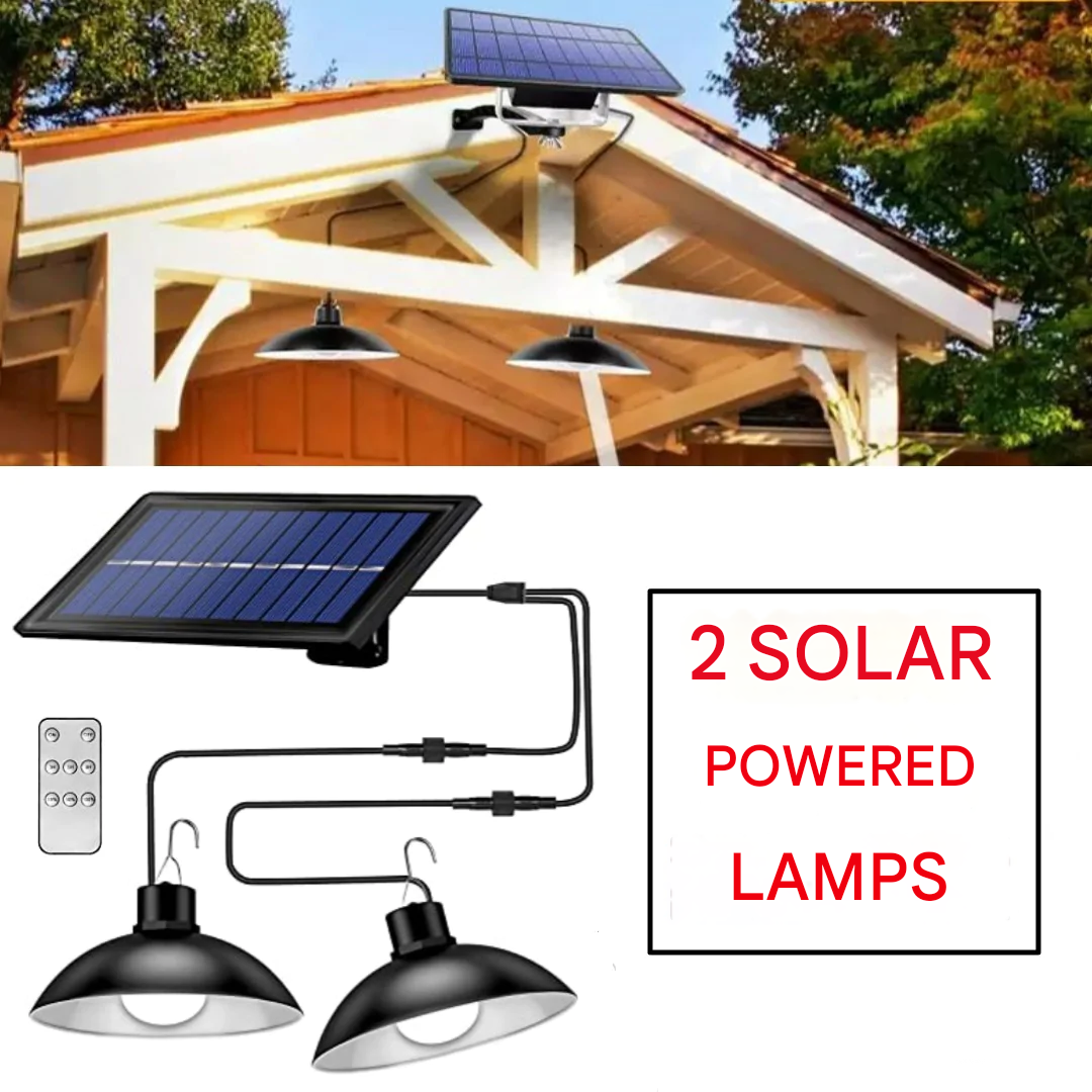 Wetterfeste Solar-LED-Außenlampe TwinRay mit Fernbedienung. Robuste und langlebige Garten- & Wegbeleuchtung.