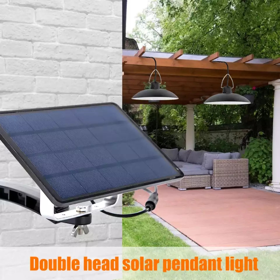 Praktisches TwinRay Solar-LED-Set mit Fernbedienung. Steuern Sie Helligkeit und Modi bequem per Knopfdruck.