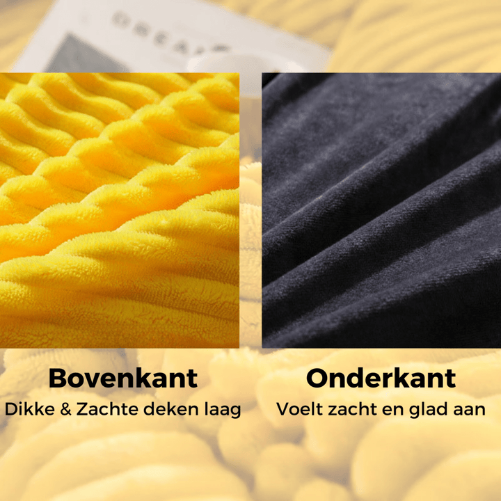 Luxuriöse DreamFleece Kuscheldecke, superweich & warm, perfekt für gemütliche Abende zu Hause.