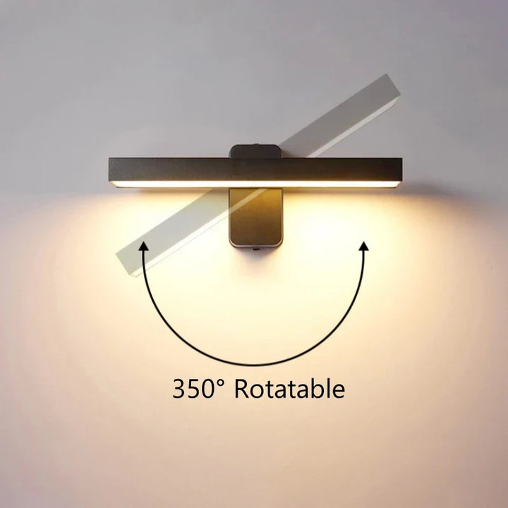 Energieeffiziente LED Wandleuchte drehbar, warmweiß, mit Bewegungssensor, ideal für Balkon & Eingang.
