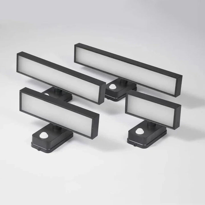 Sicherheitsbeleuchtung: LED Wandleuchte mit Bewegungsmelder, IP65, drehbar, warmweiß für Terrasse.