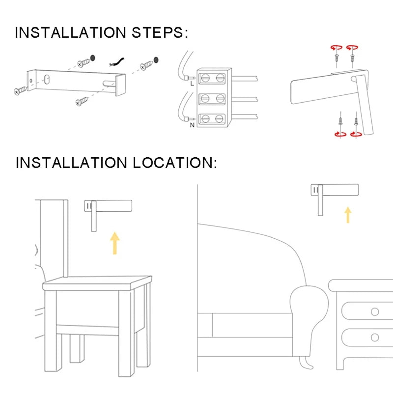 Dimmbare, drehbare LED-Lampe für flexible Akzentbeleuchtung und gemütliches Leselicht. Weißes, modernes Design.