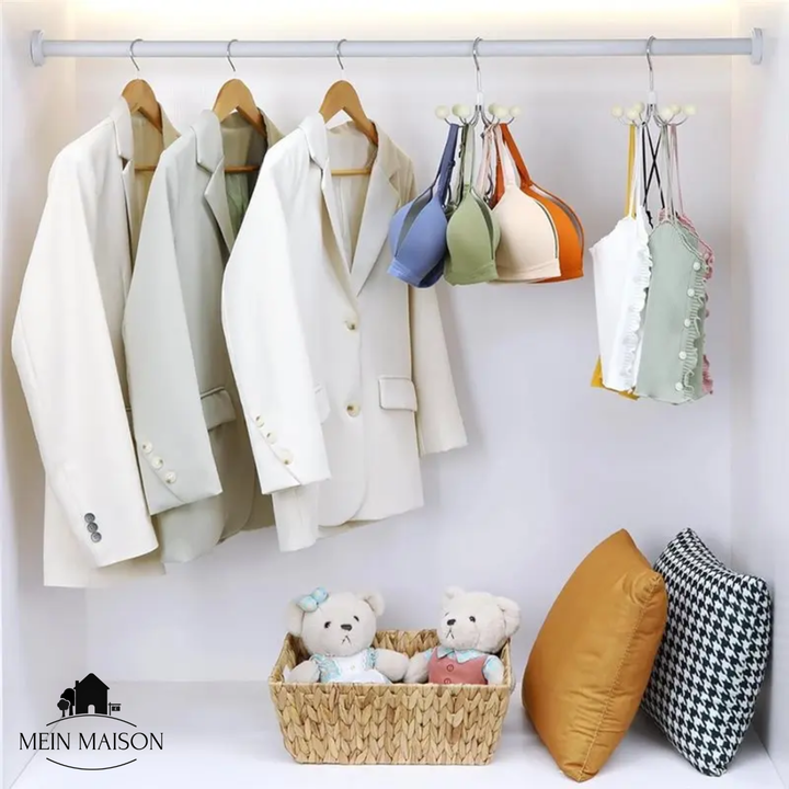 Praktischer Hoodie- & Taschen-Organizer, drehbar, schafft mehr Ordnung & Stauraum im Kleiderschrank.