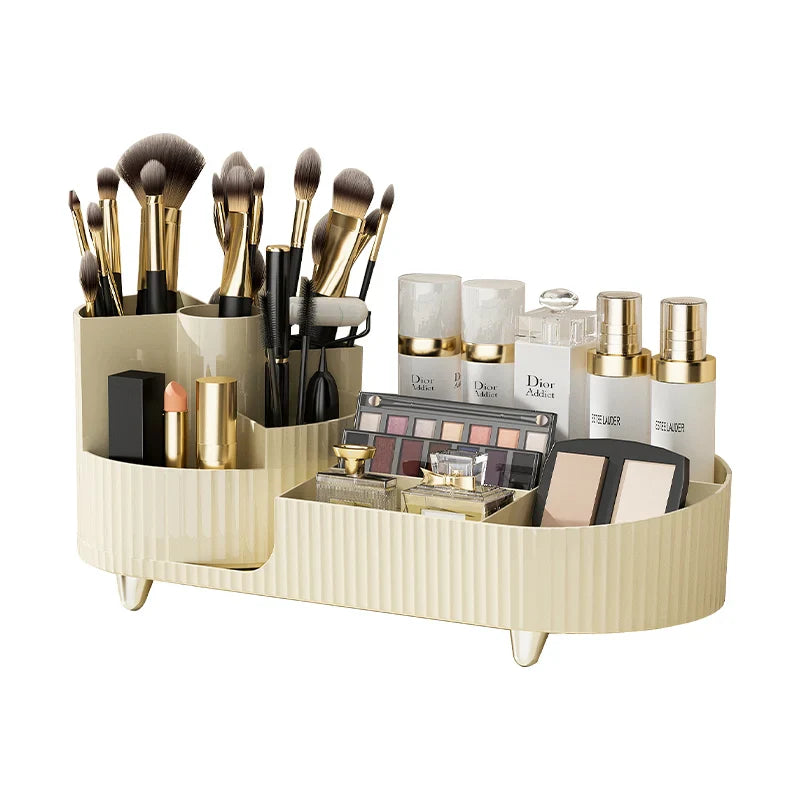 Übersichtlich & platzsparend: drehbarer Acryl-Organizer für Kosmetik, Schminktisch & Schreibtisch.