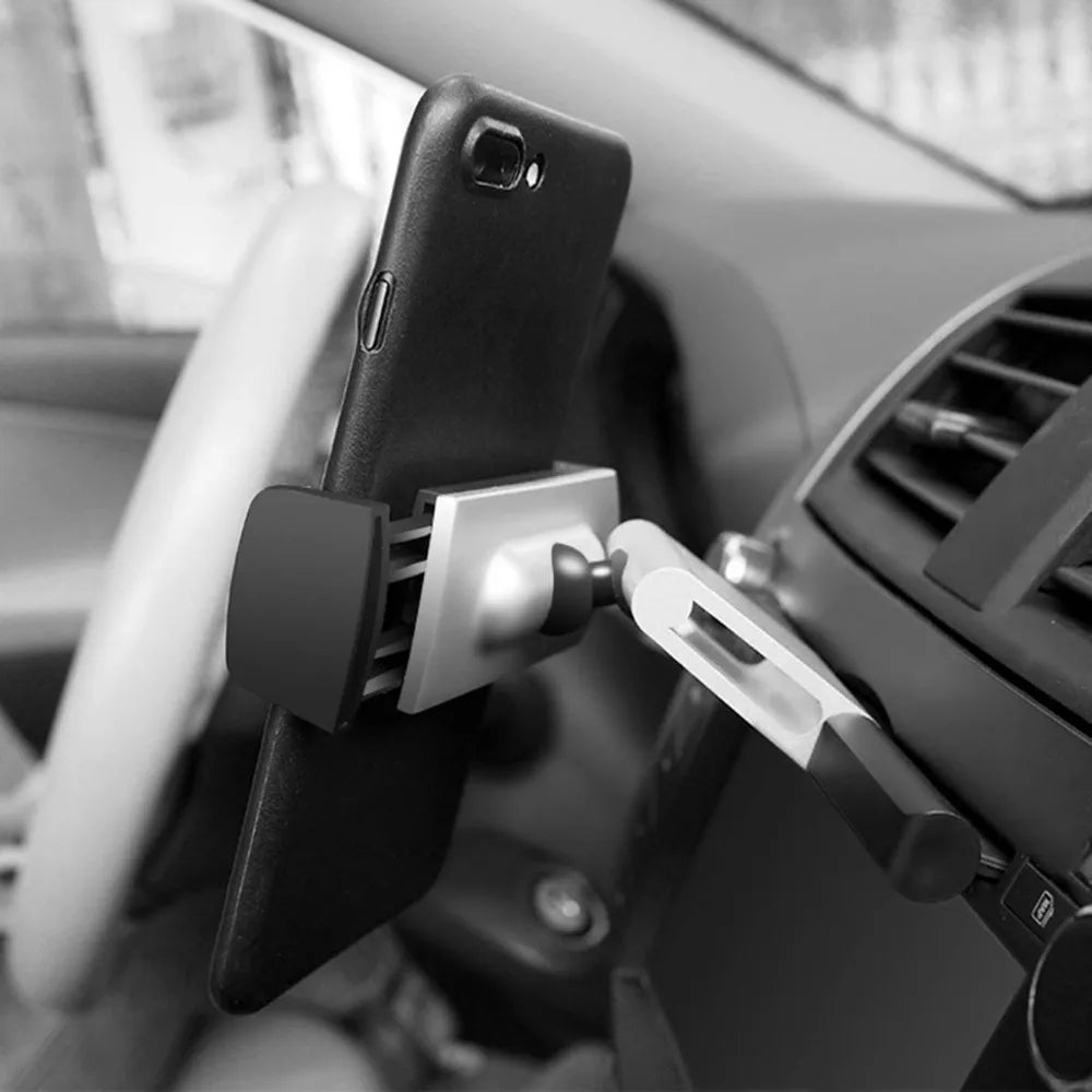 Praktische DriveFlexx Smartphone-Halterung für den CD-Schlitz, ideal für Navigation und Freisprechanlage im Fahrzeug.