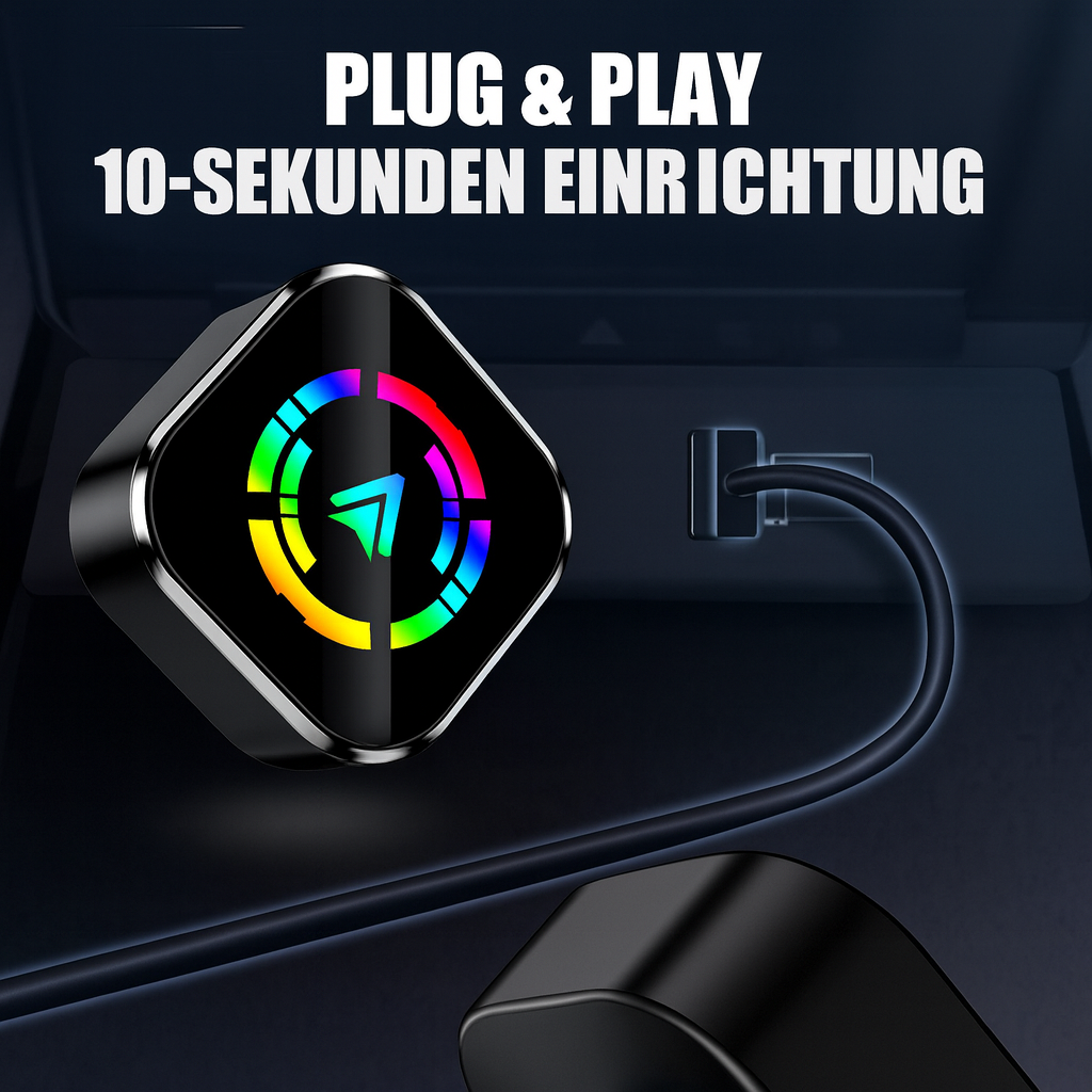 Modernes Auto-Zubehör: DriveLink Pro für kabelloses Apple CarPlay & Android Auto. Smartes Fahrerlebnis.