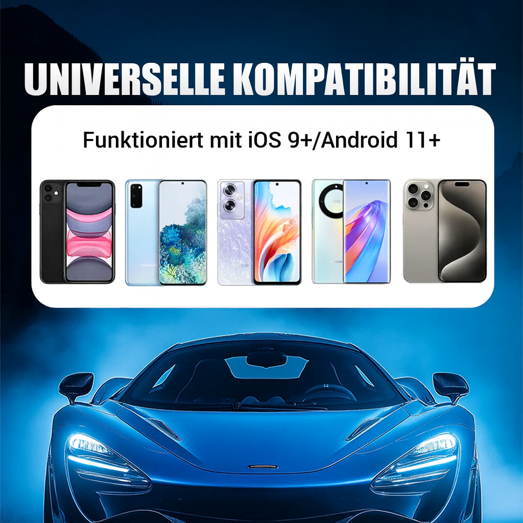 DriveLink Pro Adapter: Kabelloses Apple CarPlay & Android Auto für sicheres, komfortables Fahrerlebnis.