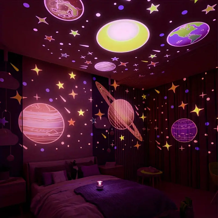 Droomlicht Sternenprojektor Nachtlampe: Beruhigende Schlafhilfe für Kinder mit funkelndem Sternenhimmel.