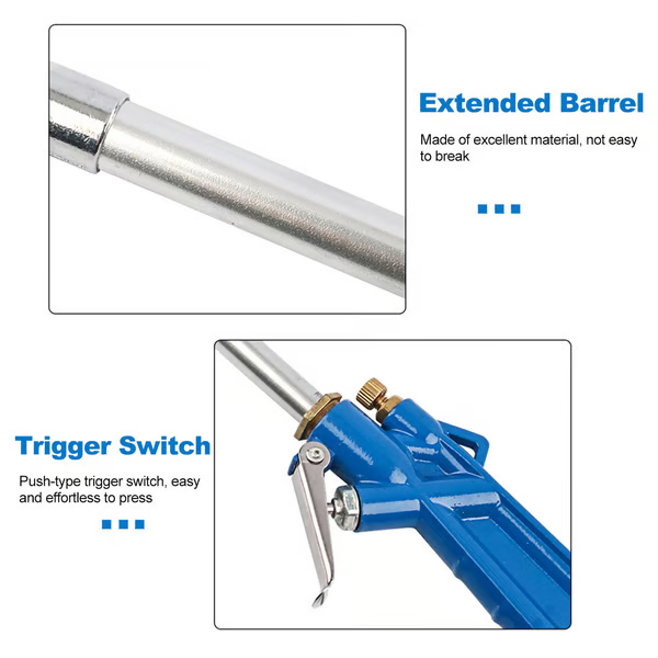 Vielseitige Druckluftpistole, perfektes Reinigungsgerät für Auto, Garage, Industrie.