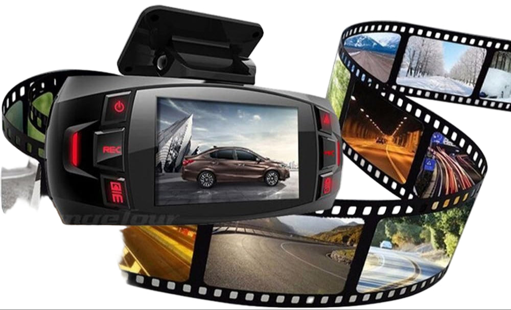 Hochauflösende Dual-Kamera Dashcam mit 2,7 Zoll Display. 170° Weitwinkelobjektiv für Front- & Rückansicht.