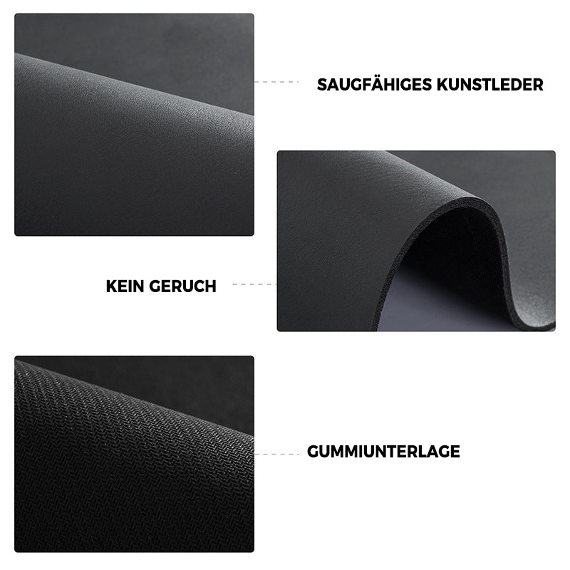 Blaue HydroGuard Abtropfmatte: Saugstark und rutschfest, sorgt für trockene Küchenflächen. Modernes, pflegeleichtes Design.